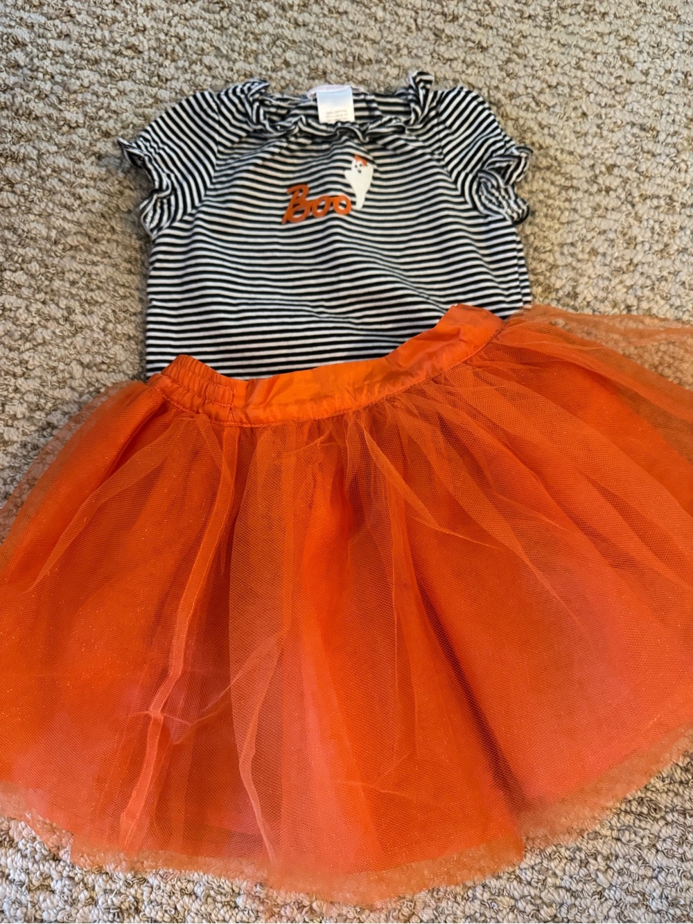 Janie and Jack 3-6m Halloween set skirt shirt outfit - Picture 2 of 7